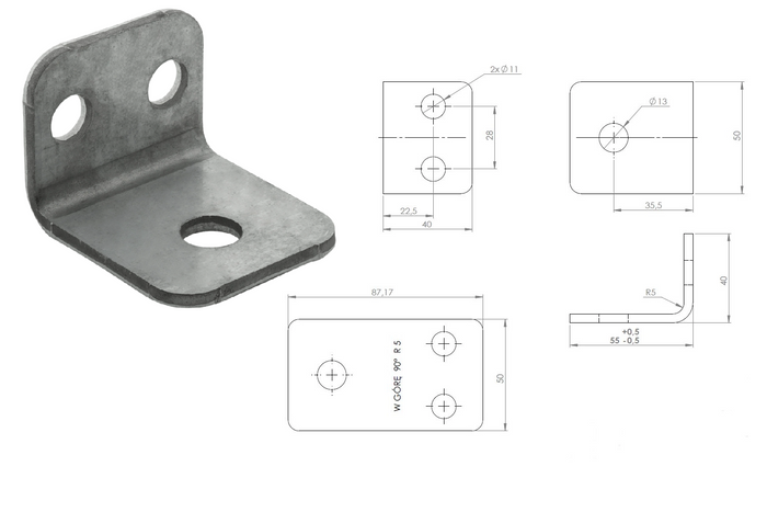 UNITRAILER crank lift with handles for tipping and unloading a 1000kg car trailer 500-865mm