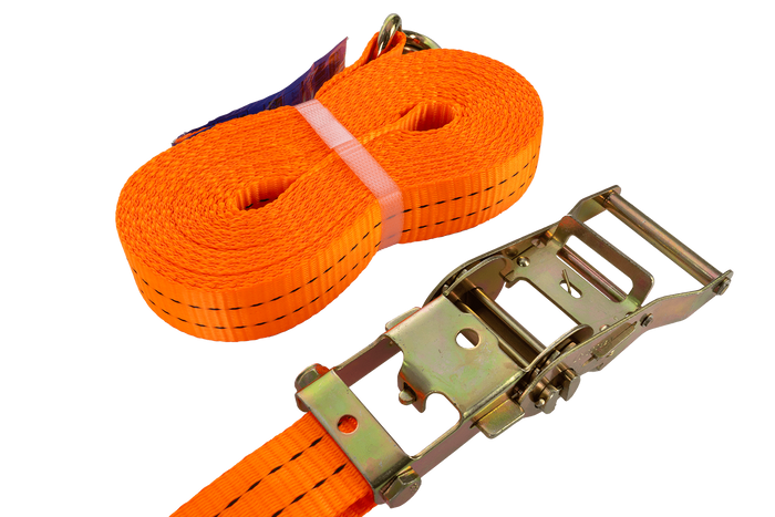 Set of four UNITRAILER 10m/35mm/2t orange transport belts with tensioner