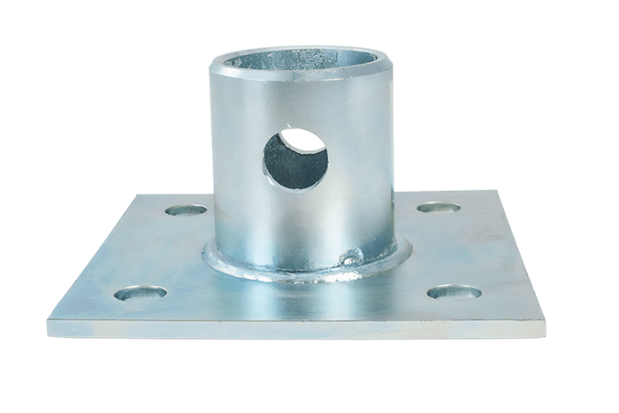 Extendable support with UNITRAILER TJ5002+TJ5002A adapter for 1300kg flatbed trailer 560-940mm