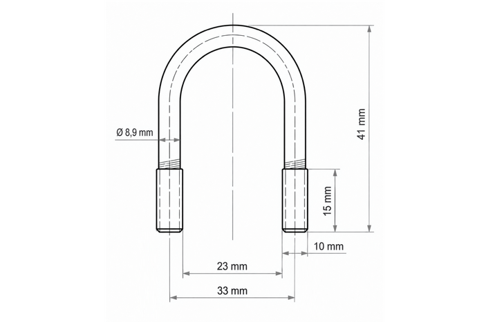 DROMET type B oval clamp M10 23×41mm