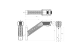 WAŚ 2552L W297.5.1 SPOT LED left marker lamp on a long arm