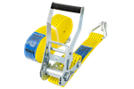 Set of four UNITRAILER 8m/50mm/5t yellow transport belts with tensioner