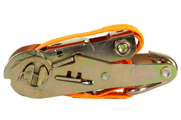 Set of four UNITRAILER 2m/25mm/1t orange transport belts with tensioner