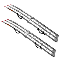 UNITRAILER ALR002 foldable ramps aluminum ramps for trailers 221cm 680kg with belt, set of 2