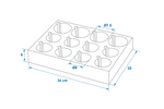 ProPlus 761472 Camper Cup and Glass Holder, Hard Foam, Holds 12 Cups