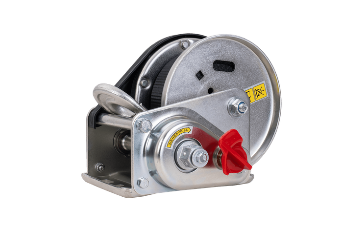 Winch, hand winch for AL-KO 900kg tow truck trailer with 7m belt, brake and automatic unwinding