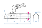 STEELPRESS ZSK-0750C ball hitch for 750kg trailer with 50mm tubular drawbar