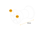 DOMAR D40110 bottom keel roller for boat trailer 130mm