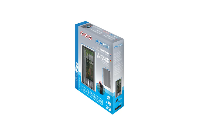 Magnetic mosquito net for doors ProPlus protective mesh (2x)210x50cm