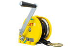Hand winch for boat trailers 450 kg with belt with yellow cover Knott