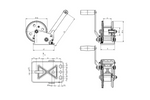 Hand winch for boat trailers 450 kg with belt with yellow cover Knott