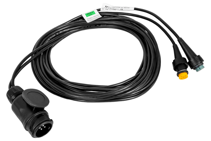 ASPÖCK electrical installation, trailer harness, 5m, 13-PIN plug, 2x 5-PIN bayonets