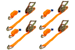Set of four UNITRAILER 8m/25mm/1t orange transport belts with tensioner