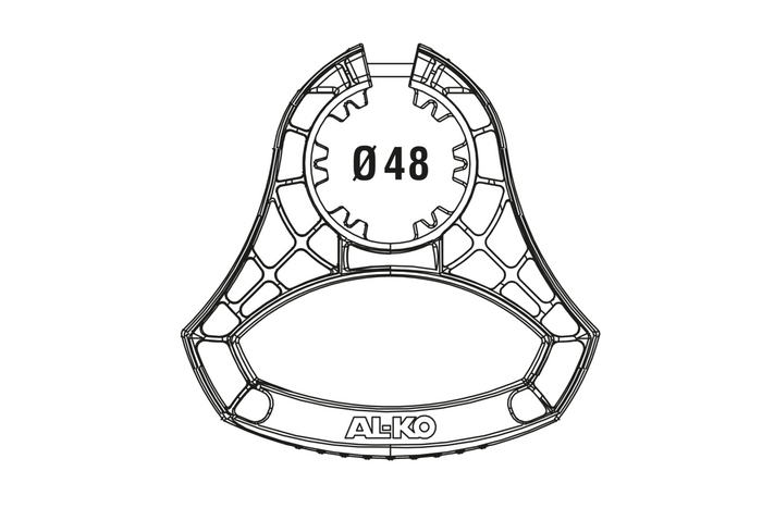 AL-KO 1931978 maneuvering handle for 48mm jockey wheel