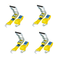 Set of four UNITRAILER 8m/50mm/5t yellow transport belts with tensioner