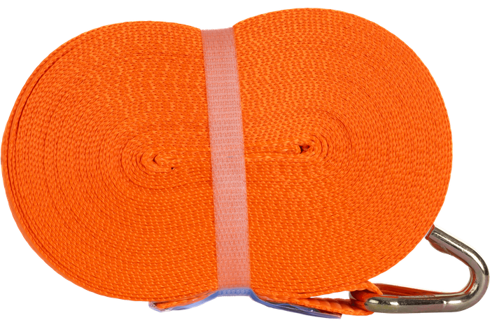 Set of four UNITRAILER 12m/25mm/1t orange transport belts with tensioner