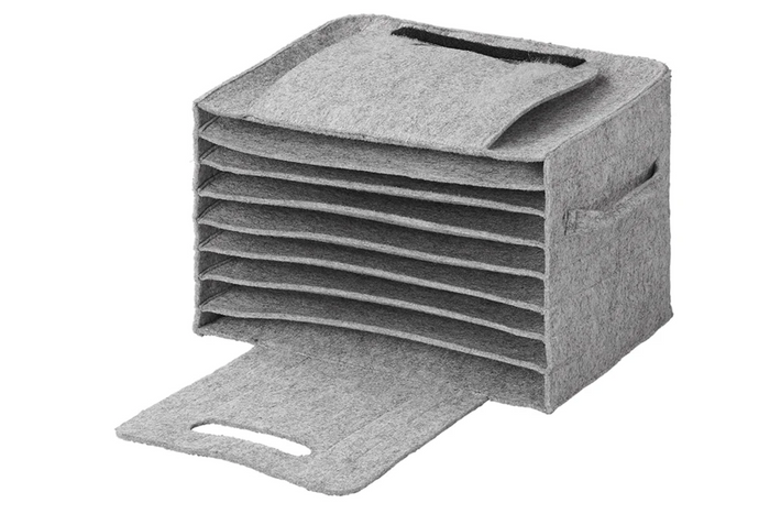 ProPlus 761475V01 camper plate organizer, felt, for 10 plates