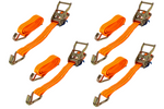 Set of four UNITRAILER 5m/35mm/2t orange transport belts with tensioner