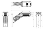 WAŚ 2554L W297.4.1 SPOT LED marker lamp, left, on a boom