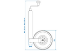 ProPlus 341507 jockey wheel 150kg 48mm 650-880mm